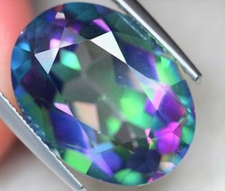 Mystic Topaz Gem Oval Cut 1/2 Ct Rainbow Fire Brazil Genuine Natural 6X4 Si Nice - £3.91 GBP