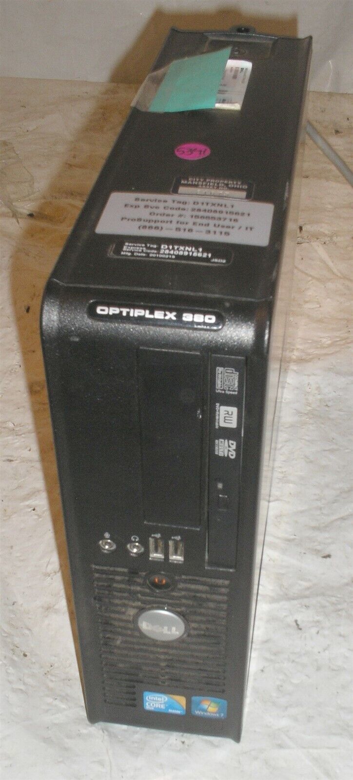Dell Optiplex 380 Desktop Computer Model: DCCY1F w Windows 7 Pro Key - $22.99