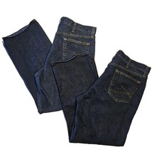 Roebuck &amp;Co Jeans Lot 2 Mens 38x30 Relaxed Straight Leg Medium Wash Blue Denim - £19.24 GBP