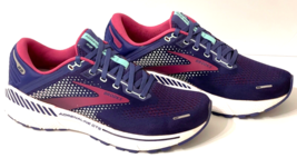 Brooks Adrenaline GTS 22 Women Size 10.5 Running Shoes Navy/Yucca/Pink Worn Once - £52.46 GBP