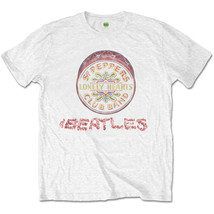 The Beatles Flowers Logo &amp; Drum Official Tee T-Shirt Mens Unisex - £25.17 GBP