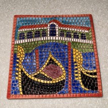 Vietri Pottery- Amalfi Tile 7.5” Square Made/Painted by hand-Italy Trivet - £31.75 GBP