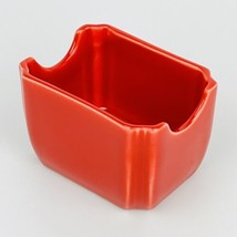 Fiestaware Sugar Caddy Packet Holder Dish Scarlet RED Retired RARE Made In USA - £15.45 GBP