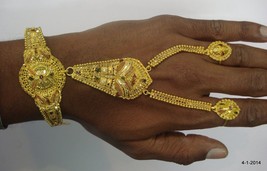 20k gold bracelet ethnic tribal dorsal hand ornament bracelet rings - £2,133.81 GBP