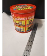 Vintage 1991 Nabisco Barnum&#39;s Animal Crackers no Handle Red Tin Bucket - £5.97 GBP