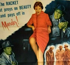 Calling Homicide Movie Poster 1956 Original Vintage 41&quot; x 27&quot; Folded Bil... - £93.75 GBP