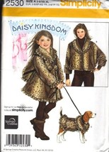 Simplicity 2530 Size A Girls Coat Dog Coat Pattern UNCUT - £7.68 GBP