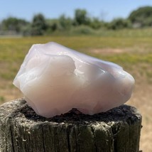 Vtg Pink Opaque Slag Glass Desk Shelf Decor Paperweight Desk Art Artist 11.7 oz - $39.48