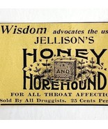 Jellison&#39;s Honey Horehound 1894 Advertisement Victorian Throat Medicine ... - $12.99