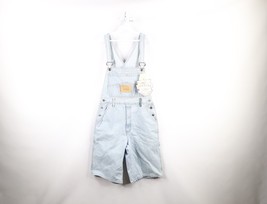 NOS Vintage 90s Streetwear Womens Medium Denim Jean Shortalls Overalls Blue - £93.82 GBP