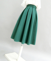 Black A-line Midi Skirt Outfit Glitter Black Custom Plus Size A-line Midi Skirt image 8