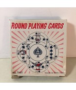VINTAGE ROUND PINK FLOWER  FLORAL BANDANA ACE PLAYING CARDS  HONG KONG N... - £8.17 GBP