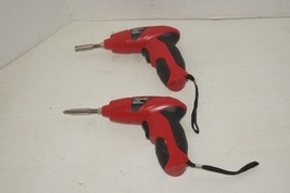 2 Hyper Tough 4.8V Cordless Electric Screwdriver Tested Missing Charger - $29.69