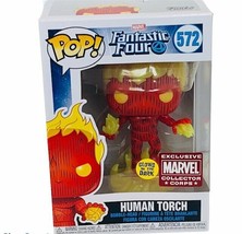 Funko Pop toy figure exclusive Bobblehead Pop! vinyl 572 Human Torch Glo... - £23.26 GBP