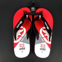 Ecko Unltd. Mens Flip Flop Red &amp; White Sandals Size 11  - £21.11 GBP