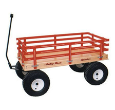 Huge RED Wagon Heavy Duty Beach Garden Yard Made in the USA  - $755.99+