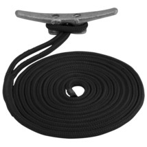 Sea-Dog Double Braided Nylon Dock Line - 1/2&quot; x 20&#39; - Black - £24.52 GBP