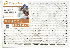 Proairtek AF18241M08SWH MERV08 18x24x1 Air Filter, Residential &amp; Commerc... - $12.99