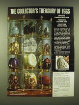 1990 Franklin Mint Ad - Collector&#39;s Treasury of Eggs - £14.74 GBP