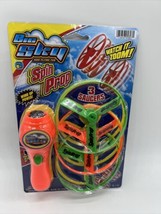JARU Blue Sky Spin Prop Toy Flying Disc Shoot Propeller Saucer Kid Toy W... - $5.17
