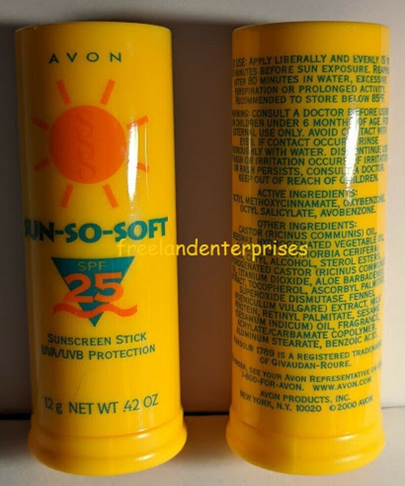 Avon SUN-SO-SOFT SPF 25 SUNSCREEN Stick .42 oz. (New Old Stock) - $6.88