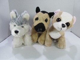 Webkinz Lot of 3 Dogs German Shephard, Husky &amp; Chihuahua - No Code - £13.23 GBP