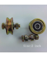 2 Pack 1.5&quot; Sliding Gate Roller V Groove Wheel w/ 6201RS Bearing M10X45 ... - $33.25