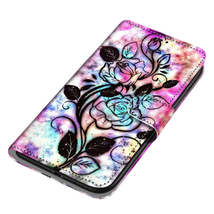 Anymob iPhone Case Fashion Magnetic Flip Rainbow Flower Vine Painting Leather  - £21.50 GBP