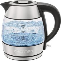 Chefman 1.2L Electric Kettle RJ11-12 with LED Lights, Automatic Shut Off... - $34.74 CAD