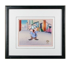 Original Warner Bros. Animation Cel of Hampton Pig from Tiny Toons w/ CoA - £299.41 GBP