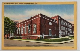 PA Chambersburg High School Linen Postcard S15 - £4.71 GBP