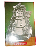 Vintage Home for the Holidays SNOWMAN CANDY DISH Christmas Silver Finish 2003 - £6.28 GBP