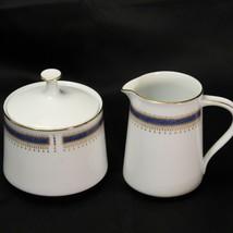 Noritake 6611 Blue Dawn Creamer and Sugar Bowl w/Lid - $352.74 MXN