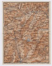 1910 Antique Map Of Dolomites Alps / AUSTRIA-HUNGARY Empire - Italy Border - £21.60 GBP