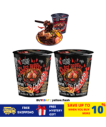 2 PAQUETES 80g FIDEOS INSTANTÁNEOS MAMEE DAEBAK EN TAZA POLLO PICANTE KO... - $453.14 MXN