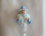 Ornament Lucite Plastic Icicle Clear Father Christmas Santa Snowflake ~8&quot; - £7.86 GBP
