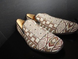 Donald  Pliner Signature Men&#39;s Brown Beaded Loafers Size 13 M - £700.12 GBP