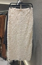 ZARA BNWT 2025. ECRU BEADED MIDI JEWEL SKIRT EMBROIDERED. 7989/937/712 - $175.15