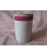 Ceramic Canister Jar Utensils/Pencils Holder Pink/Cream used - £7.10 GBP