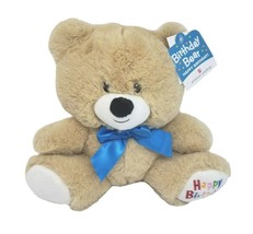 AMERICAN GREETINGS HAPPY BIRTHDAY BROWN TEDDY BEAR STUFFED ANIMAL PLUSH ... - £21.55 GBP