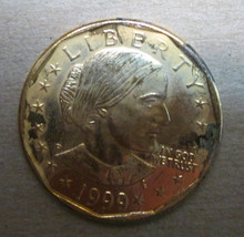 1999 P ~ SUSAN B. ANTHONY DOLLAR ~GOLD TONE - $15.52 CAD