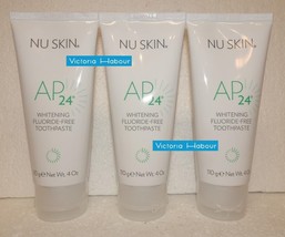 Three pack: Nu Skin Nuskin AP 24 Whitening Fluoride-Free Toothpaste 110g 4oz x3 - £35.88 GBP