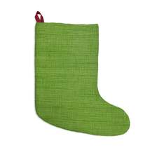 Olive Green Denim-Style: Seamless, Textured Fabric - Christmas Stockings - £24.69 GBP