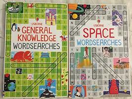 Lot of (2) Usborne Word Searches Space &amp; General Knowledge 2018 2019 [Single Iss - £10.19 GBP