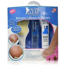Callous Clear Foot Treatment Kit Deluxe Foot Treatments Cream Heel Balm Scraper/ - £5.51 GBP