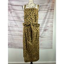 Ava &amp; Viv Tank Midi Leopard Dress Womens 2X Belted Side Button Smock Lin... - $13.50