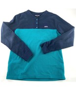 Patagonia Fleece Sweatshirt Womens Medium Blue Teal Pullover Long Sleeve... - $22.35