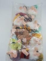 Disney Store Seven Dwarfs Minnie Bean Bag Plush Set of 7 Rare 1990&#39;s DEA... - £54.81 GBP