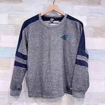 Carolina Panthers NFL Varsity Stripe Sweatshirt Gray Football Womens Medium - $39.59