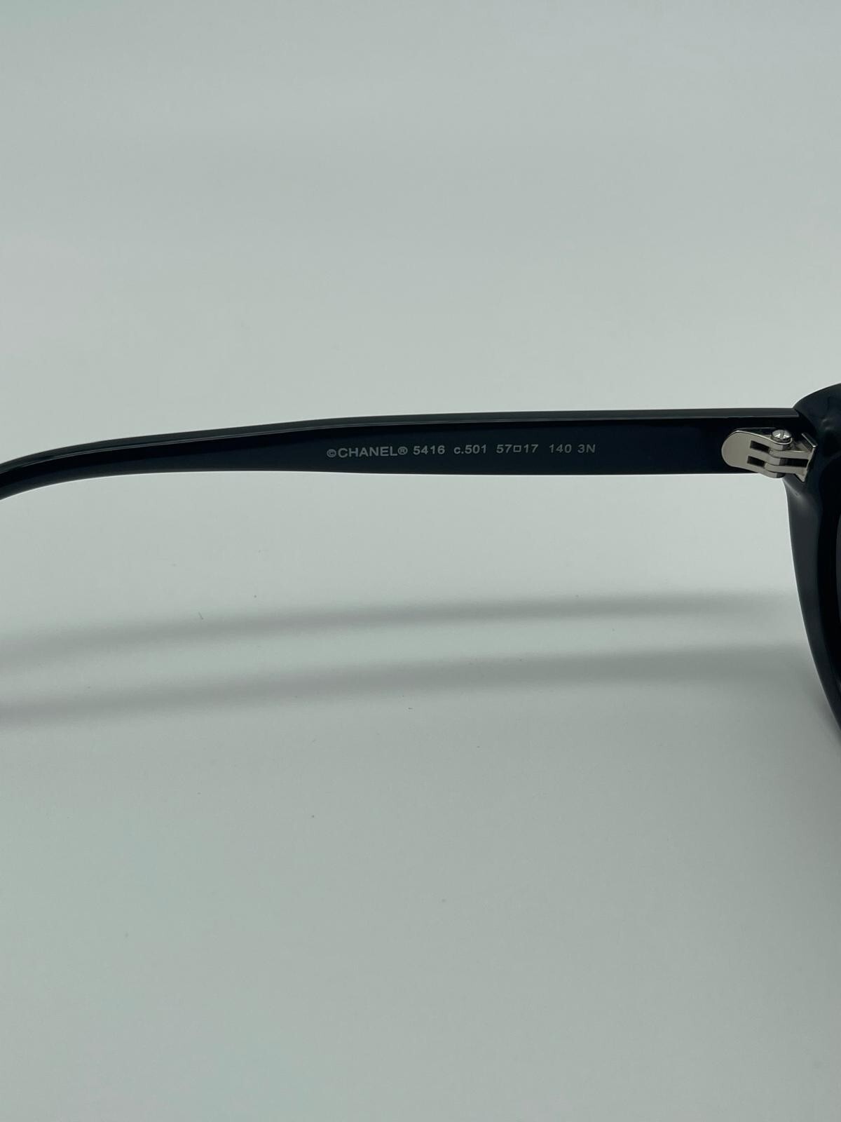 CHANEL 5416 Black Gray Oval Sunglasses–Acetate Frame – Brand New 100% Authentic Item image 8